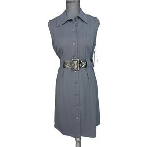 Deadstock Vintage A.B.S Belted Shirt Dress Size 8